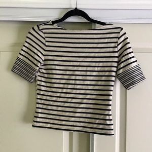 Anthropologie stripe top with criss-cross back